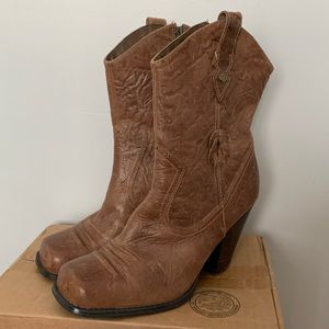 Harley Davidson leather cowboy booties